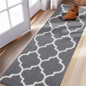 Indoor Door Mat, 59x20, Non-Slip Absorbent Resist Dirt Entrance Mat, Washable